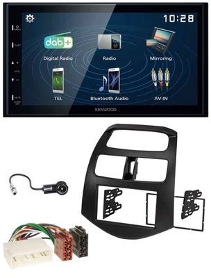 Kenwood 2DIN Bluetooth MP3 USB DAB Autoradio für Chevrolet Spark KLM 2012-2013 - Bild 1 von 4