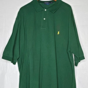 Mens Polo Ralph Lauren Green Short Sleeve Polo Shirt Big Tall 2XLT - Picture 1 of 5