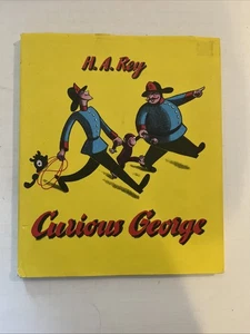 Vintage Curious George H.A Rey Yellow Cloth Hardcover Book 1969 w/ Dust Jacket - Bild 1 von 10