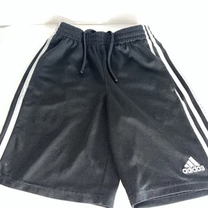 Adidas Shorts Boys Black Athletic Training Comfort Youth Kids Size 8 - Picture 1 of 6