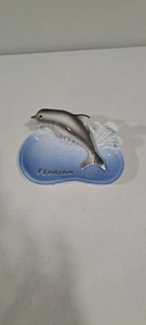 Vintage Florida Dolphin Ashtray Ceramic Glaze MCM READ - Picture 1 of 4