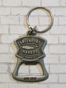 Key Chain Metal Bottle Opener ~ GREENPORT HARBOR Brewing Co ~ NEW YORK ~ Whale - Picture 1 of 3