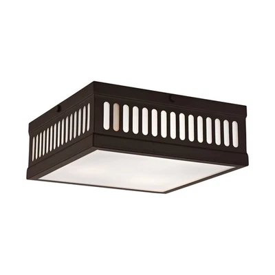 Livex Lighting 73163 Prentice 3 Light Flush Mount Ceiling Fixture - Bronze - Image 1 of 4