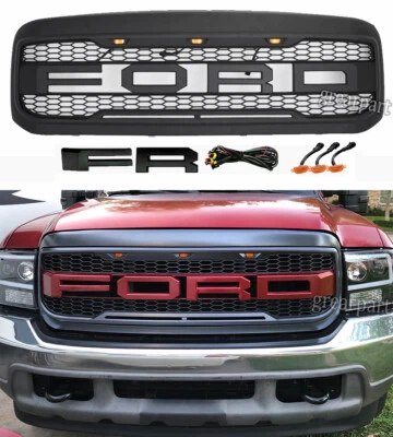 Grill For 1999-2004 Ford F250 F350 Super Duty Front Grille Upgrade Raptor Style - Image 1 of 4