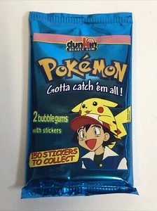 Pokemon Dunkin Bubble Gum Pack with Stickers 2000 - NEW SEALED! - Picture 1 of 7