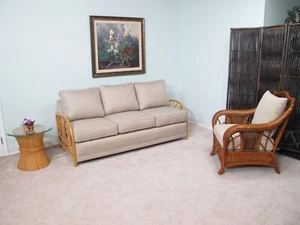 Rattan Indoor Living Room Furniture 3 Piece Sofa Set - Picture 1 of 1