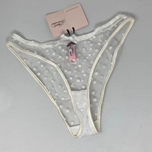 Agent Provocateur Brie White Polka Dot Brief AP3 Medium NWT - Picture 1 of 12