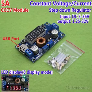 LED Lithium Battery Charger Module Constant Current Voltage DC-DC 5V 12V 24V 5A - Picture 1 of 5