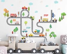  Transportation Vehicles Fire Truck Ambulance Bus Removable Nursery Wall Decal