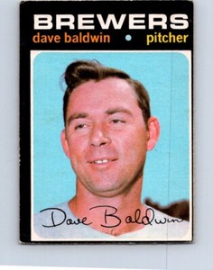 VINTAGE BASEBALL CARD O-PEE-CHEE 1971 MILWAUKEE BREWERS DAVE BALDWIN  NO527