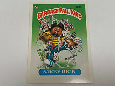 1987 UK Garbage Pail Kids 3rd Series Card : 123b Sticky RICK - Right Section