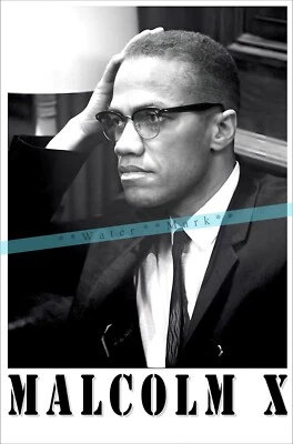 Malcolm X 1960 BW Foto Vintage Póster Impresión Estilo Retro Decoración del Hogar Arte de Pared Foto 1 de 4