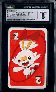 2019 Pokemon Playing Cards Pocket Uno 2 Scorbunny Red CGC 8 NM-MT - Picture 1 of 1