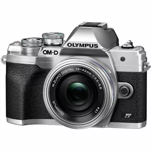 Olympus OM-D E-M10 Mark IV Spiegellose Digitalkamera mit 14-42mm Objektiv (Silber) - Bild 1 von 4