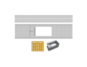 Juego de plataforma H0 Modusteck 6 salidas 75,2 mm para vía C con sistema de guía ciega - Imagen 1 de 1