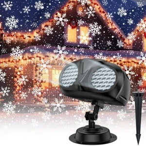 Schneeflocken LED Projektor Weihnachten Projektionslampe Fernsteuerung B1384 - Bild 1 von 6
