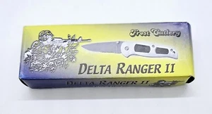 NEW Silver Pocket Knife Delta Ranger II  7" Frost Cutlery Folding Blade 15-3875 - Picture 1 of 5