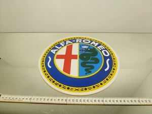 VINTAGE F1 STICKER - ALFA ROMEO BIG ORIGINAL LOGO - GOOD CONDITION - Imagen 1 de 4