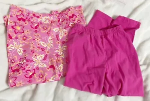 Circo, Girls Solid Pink and Pink Butterflies Leggings, Size 6-6x Small - Picture 1 of 5