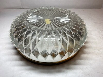 Cuenco de azúcar de cristal Brama England cuenco de caramelo plateado con adornos  Foto 1 de 4