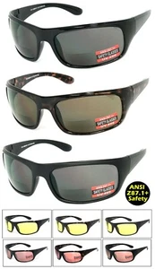 1 or 2 Pair Sports Bifocal Safety Reading Glasses Sunglasses AP+S ANSI Z87.1+ - Picture 1 of 55