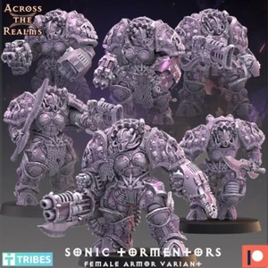 Sonic Tormentors (x6)Female Armored/TTRPG/Wargaming/Grimdark/Across the Realm - Picture 1 of 2