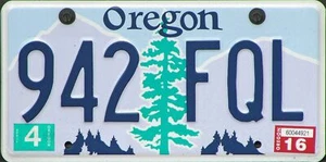 OREGON REAL AUTÉNTICA MATRÍCULA NÚMERO AUTOMÁTICO COCHE ÁRBOL VERDE ETIQUETA AUTOMÁTICA O - Imagen 1 de 1