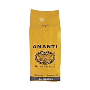 Amanti Coffee Beans Golden Moka 1kg Bag Rich complex Roasted Signature Blend - Picture 1 of 1