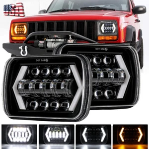 7x6" INCH LED Sealed Headlights For International Harvester 4700 8100 9200 SBA - Picture 1 of 12