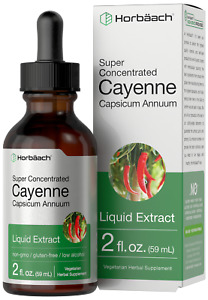 Cayenne Pepper Liquid Extract | 2 fl oz | Vegetarian | Non-GMO | by Horbaach