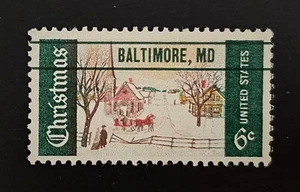 Baltimore, Maryland Type 268 Precancel - 6 cents Christmas - U.S. #1384 - MD - Picture 1 of 1