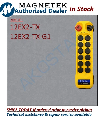 ENRANGE MAGNETEK MAGNATEK NEW 12EX replacement Magnetek FLEX-12EX2-TX-G1 Radio Remote Control Transmitter