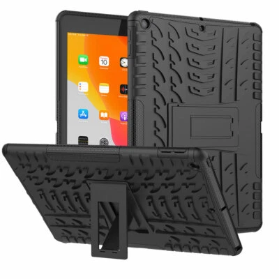 F iPad Shockproof Hybrid Rugged Armor Grip Rubber Hard Stand Antislip-skid Cover - Image 1 of 4