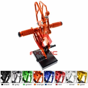 FXCNC Rearset Footpegs Pedal For YZF R1 15-18 YZF R125 2008-2013 Orange - Picture 1 of 23