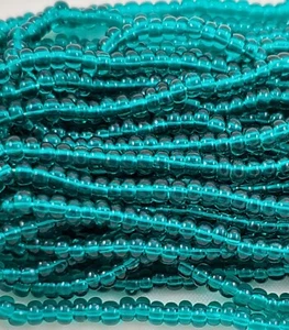 Czech Glass Seed Beads Size 8/0 " BLUE ZIRCON " Strands - Picture 1 of 5