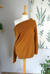 RRP£342 Diane Von Furstenberg brown/caramel Wool & Cashmere jumper size L - Picture 1 of 10