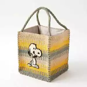 Peanuts Snoopy Abaca Basket Tote Bag Unisex Japan Limited - Picture 1 of 8