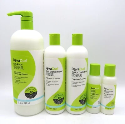 DEVACURL NO POO CLEANSER/ ONE CONDITION ORIGINAL CONDITIONER 12 OZ ( 5 Bottles) - Image 1 of 2