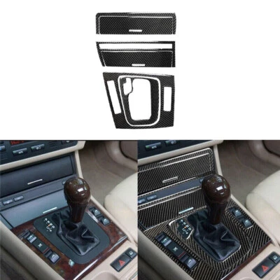 Cubierta de cenicero de panel de cambio de marchas de consola de fibra de carbono 6 piezas para BMW M3 E46 98-05​ Foto 1 de 4