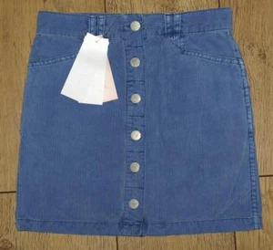 Nuevo con etiquetas Falda Pana Azul Nueva Era Niñas French Connection Vintage 8 10 12 - Imagen 1 de 2