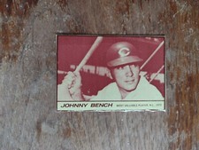 1971 Milk Duds #2a Johnny Bench Cincinnati Reds 1970 MVP ALL BLACK LINES READ