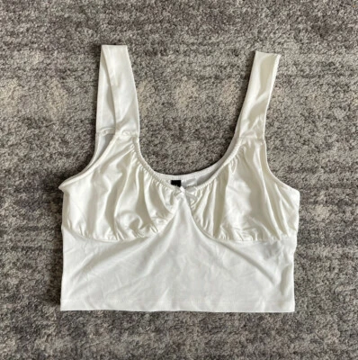 H&M Mujer M Bralette Marfil Correas Anchas Tazas Nuevo con Etiquetas K4 Foto 1 de 4