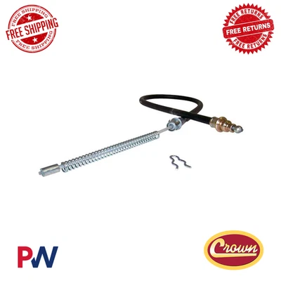 Cable de freno de estacionamiento trasero izquierdo Crown para Jeep CJ-7 / CJ-8 J3242203 1981-1986 Foto 1 de 2