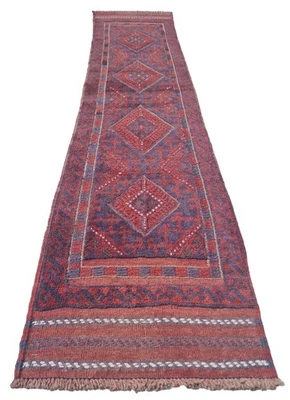 Increíble alfombra de corredor de lana Mashwani Kilim Kilim tejida a mano afgana 8 x 2 pies Foto 1 de 4