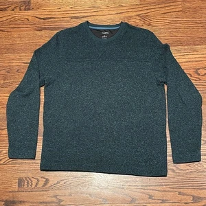 Van Heusen Flex Knit Classic Fit Sweater Mens L Crewneck Black/Green - Picture 1 of 6