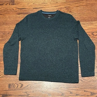Van Heusen Flex Knit Classic Fit Sweater Mens L Crewneck Black/Green - Image 1 of 4