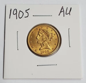 1905 Liberty Head $5 Dollar Gold Half Eagle - Picture 1 of 4