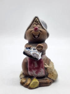 Vintage Studio Pottery Stoneware Baking Cooking Chipmunk with Cookbook  4.5" - Picture 1 of 11