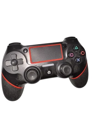P4 Wireless Controller For Gaming Consoles  Black & Red - Image 1 of 3