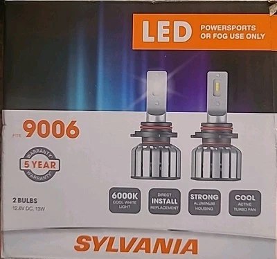 Sylvania [9006SL.BX2] LED Powersports / Fog Headlights Two-Bulb Set NEW - Image 1 of 3